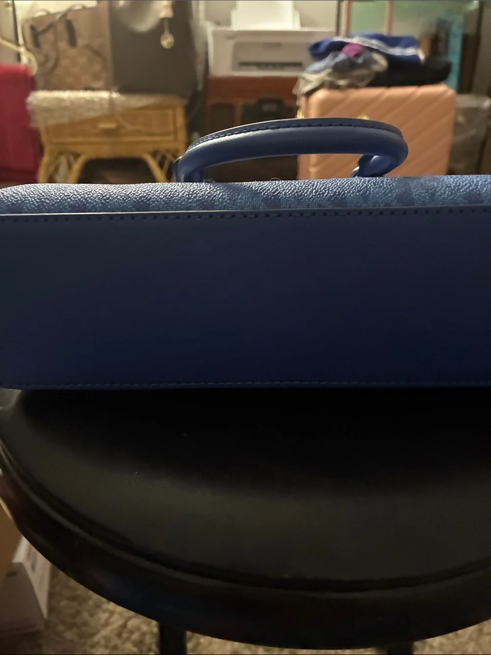 Michael Kors Navy Blue Signature MK Satchel